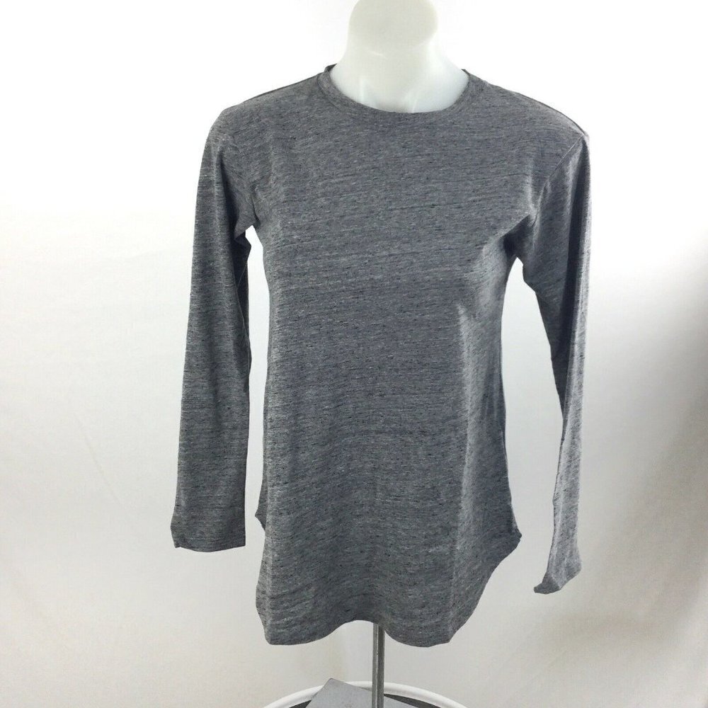 C&C California Womens sz Small S Padma Twisted Back T-shirt Gray Long Sleeve